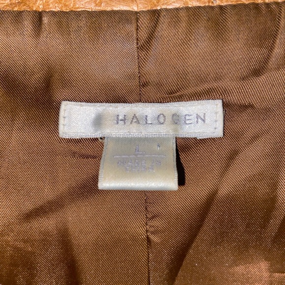 Halogen Brown Leather Jacket - Picture 5 of 7